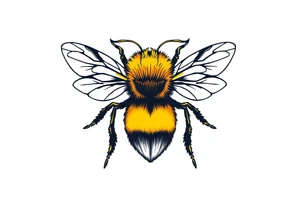 Cute bumblebee tattoo idea