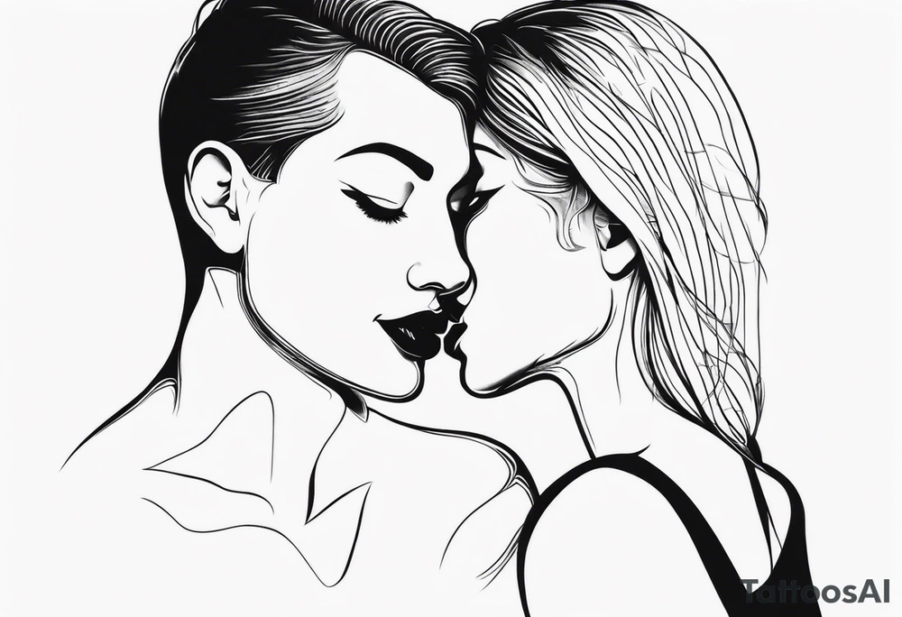 "kiss of life" in cursive tattoo idea