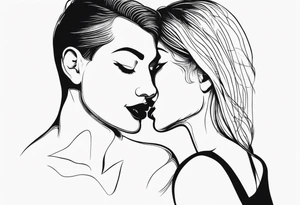 "kiss of life" in cursive tattoo idea