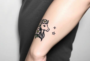 Capricorn head and body y starsign  10x10 cm 

Flowers or stars tattoo idea