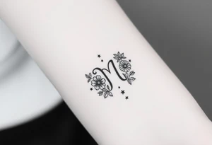 Capricorn starsign  10x10 cm 

Flowers or stars tattoo idea