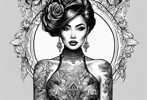 A lady reveals her boobs tattoo idea