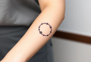 Rewind circle with play pause and stop in the circle tattoo idea