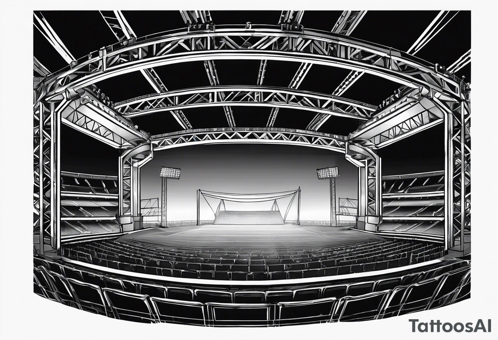 Truss, stage,show, music, mix stadion, faders tattoo idea