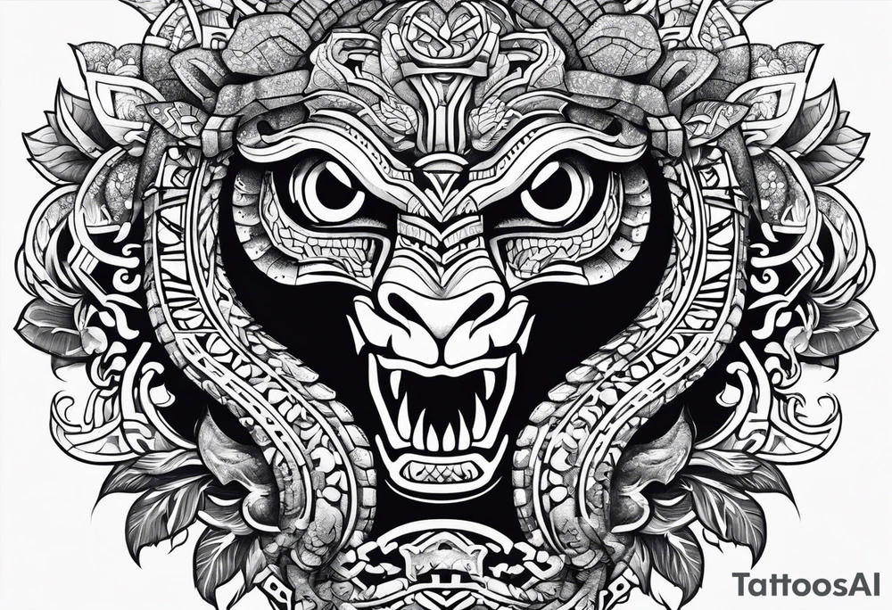 Aztec snake tattoo idea