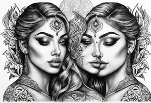 twin flames tattoo idea