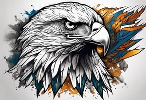 Powerful flying eagle tattoo idea