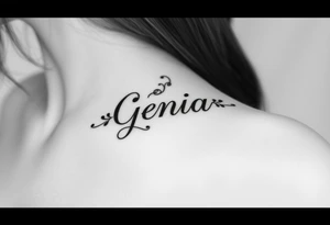 Tattoo with name Genia tattoo idea