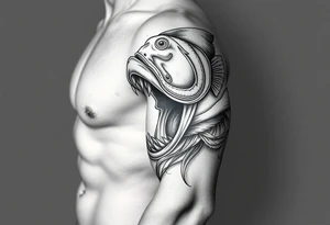 Fish mouth around tattoo idea