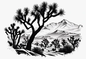 Tall Joshua tree tattoo idea