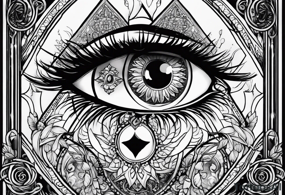 Occult eye tattoo idea