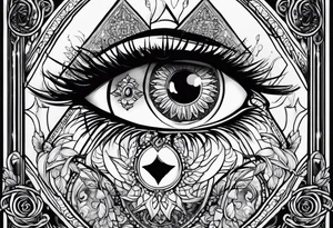 Occult eye tattoo idea