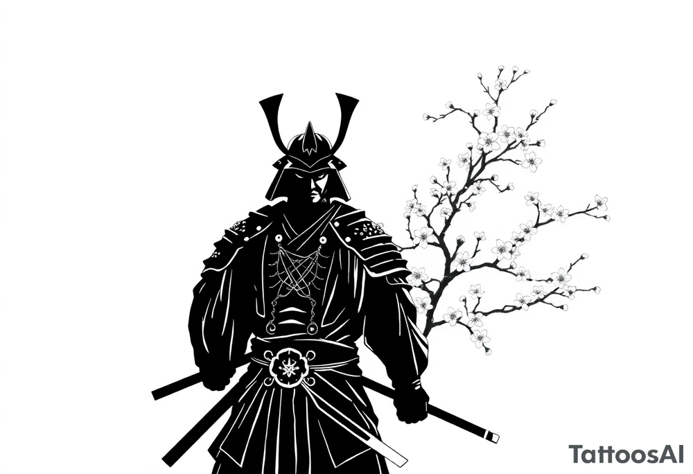 noble samurai warrior silhouette at sunset with cherry blossoms tattoo idea noble samurai warrior silhouette at sunset with cherry blossoms tattoo idea