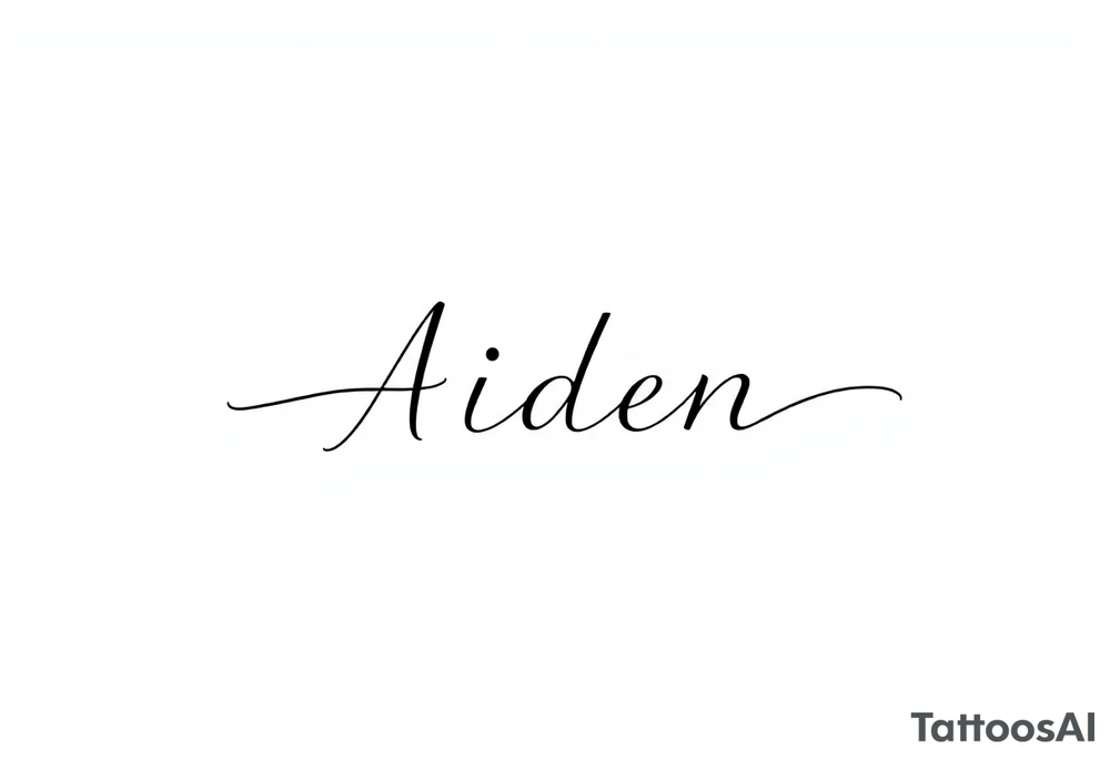 The name Aiden for my husband and love tattoo idea
