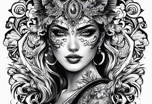 Two face tattoo tattoo idea