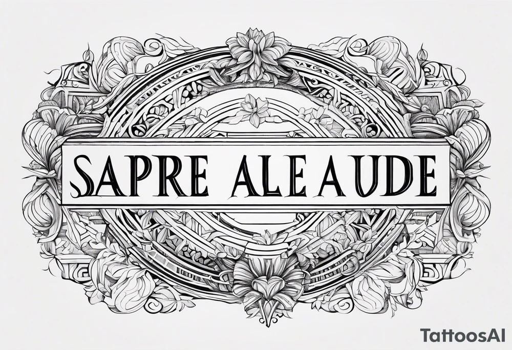 Write "SAPERE AUDE" in Latin / Greek font tattoo idea