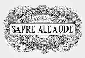 Write "SAPERE AUDE" in Latin / Greek font tattoo idea