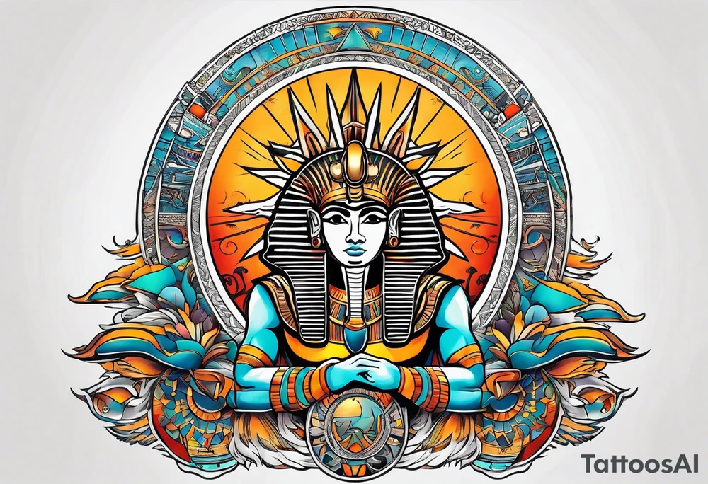 Egyptian gods in space god the sun tattoo idea