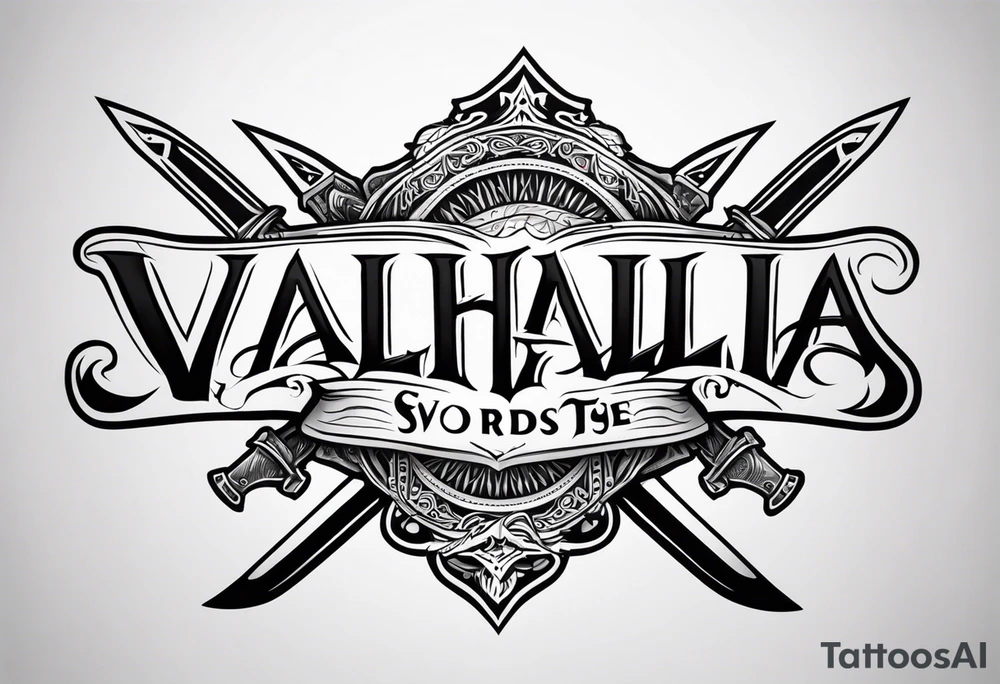 Valhalla swords tribe tattoo idea