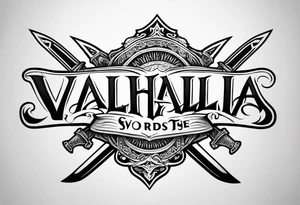 Valhalla swords tribe tattoo idea