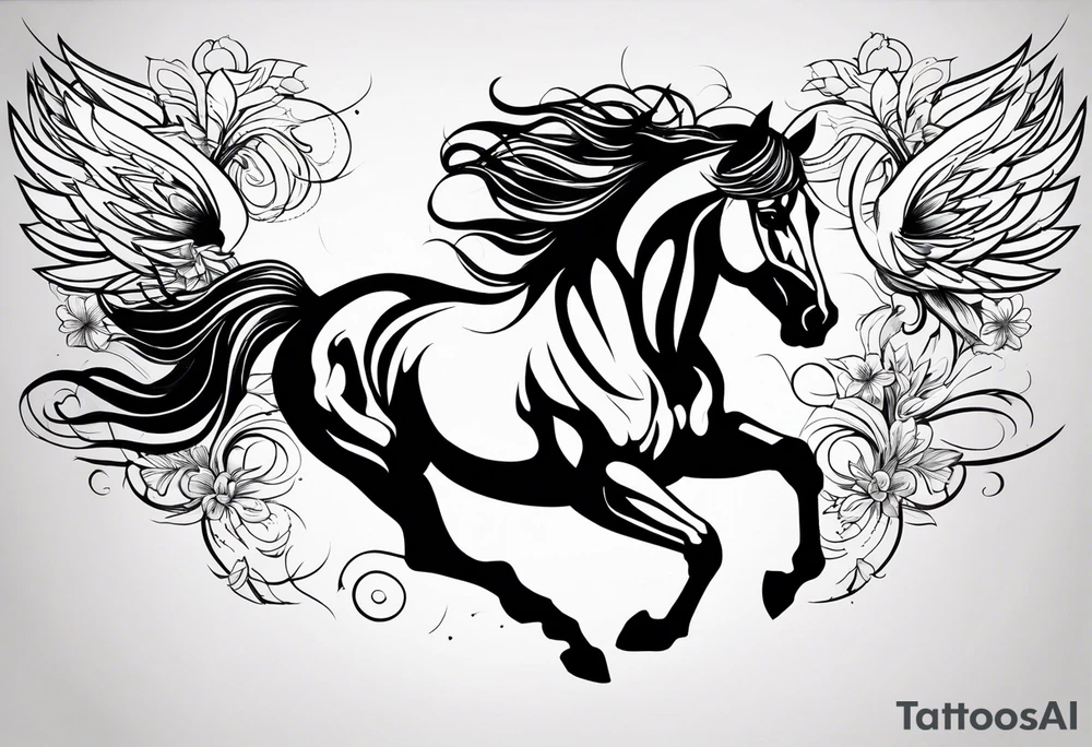 horse, trust, love, stars, maybe wings? tattoo idea