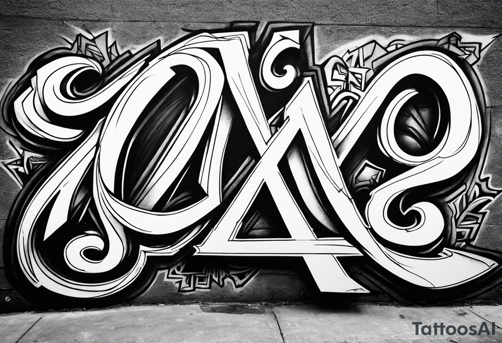 street art graffiti with the words "GenX OG" legible tattoo idea