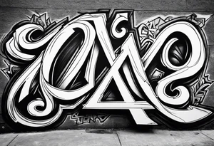 street art graffiti with the words "GenX OG" legible tattoo idea