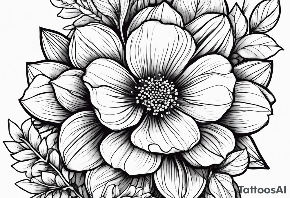 May november December February birth flower tattoo idea