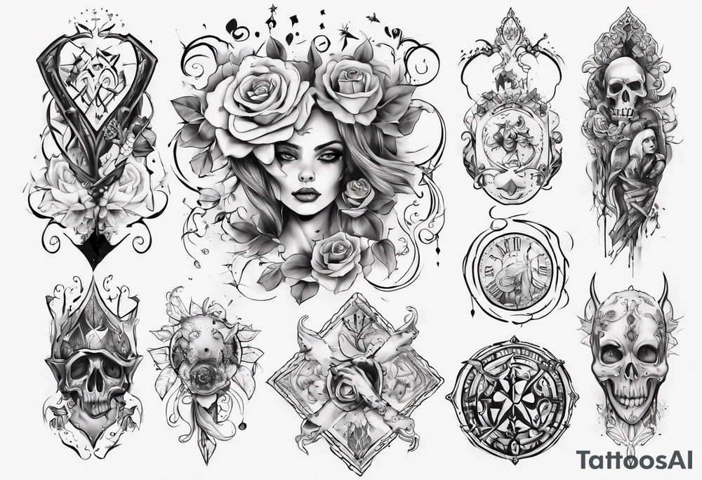 Female forearm tattoo family not Gothic tattoo idea