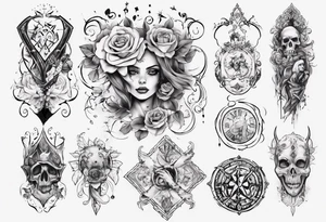Female forearm tattoo family not Gothic tattoo idea