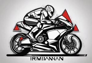 I want an ironman triathlon logo outlined with a triangle. off of the three points, i want the word adaptability and a swimmer, the word discipline and a bike, and the word determination and a runner tattoo idea