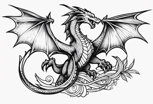 dragon collarbone tattoo idea