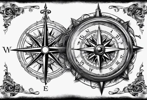 Broken Compass guide me tattoo idea