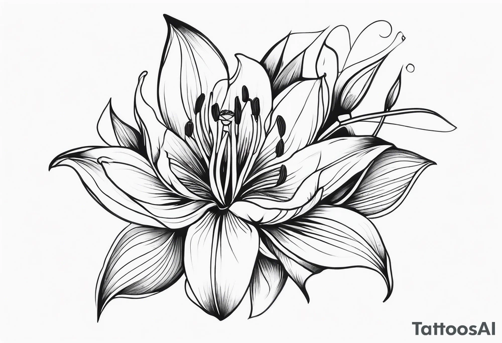 Québec lily flower tattoo idea