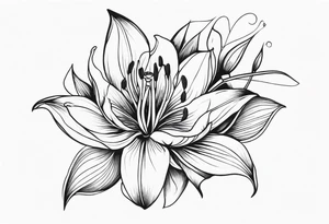 Québec lily flower tattoo idea