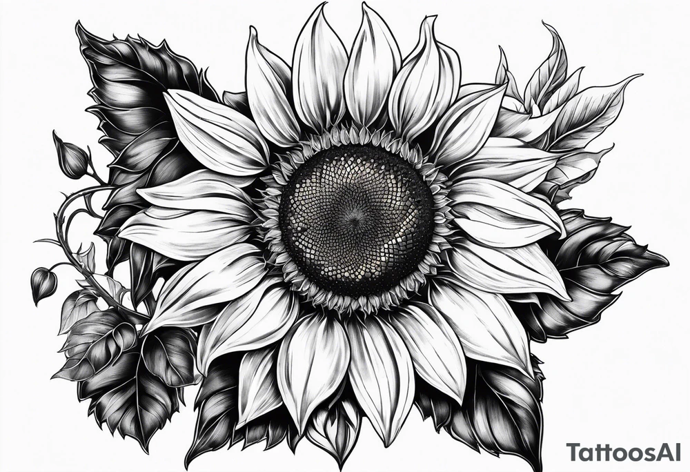 sunflower tattoo idea