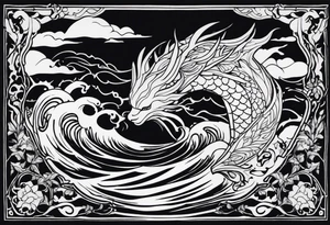 Sea mythical creatures scary tattoo idea