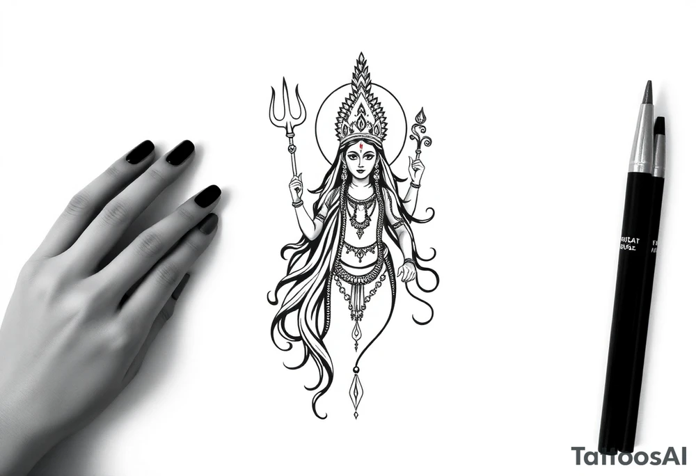 Lord Shiva, Godess Kali, Godess Lilith Together tattoo idea
