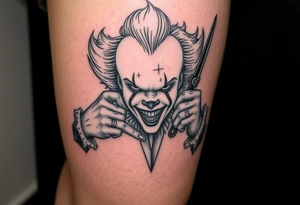 Pennywise, Edward scissor hands, and jason tattoo idea