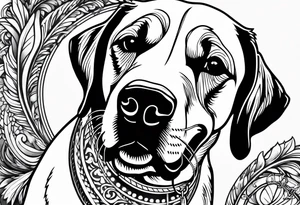 LABRADOR barking tattoo idea