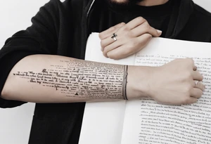 Sleeve with bible verses religious tattoo idea