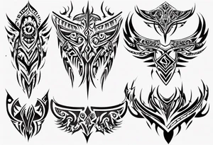Tribal pectoral tattoo idea