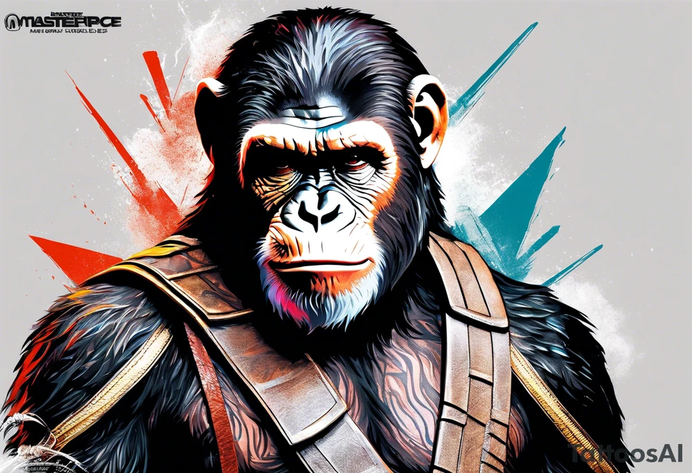 Caesar from the movie planet of the apes tattoo idea