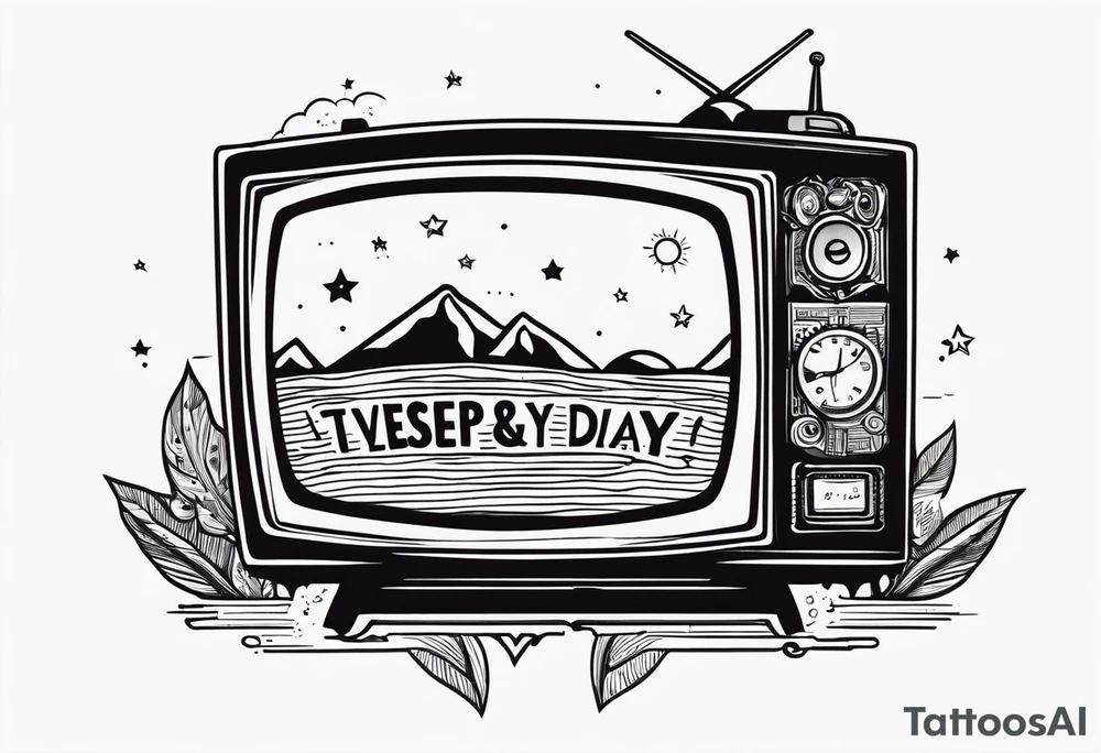watch TV and sleep all day tattoo idea