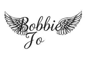 Bobbie Jo with angel wings tattoo idea