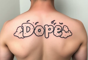Dope spelled out in smoke
Clouds tattoo idea
