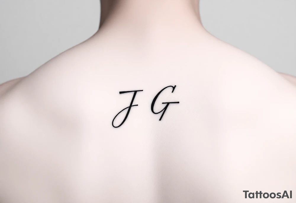 intials JG life line tattoo idea