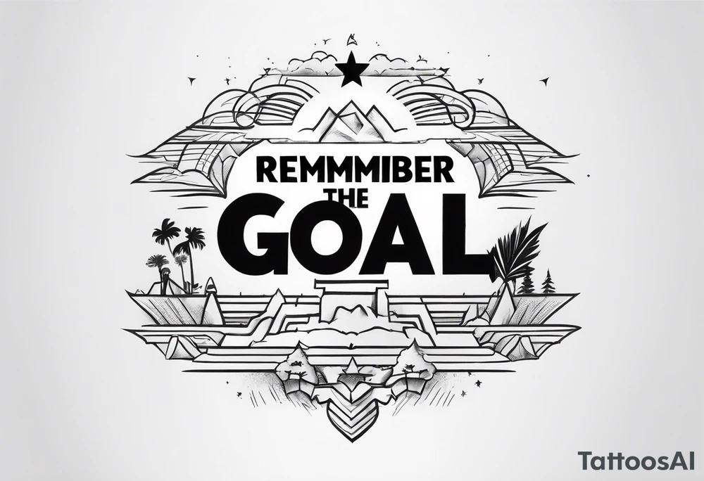 text: remember the goal tattoo idea