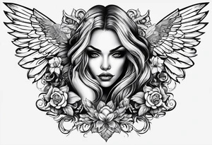 The name Darlene on chest tattoo idea