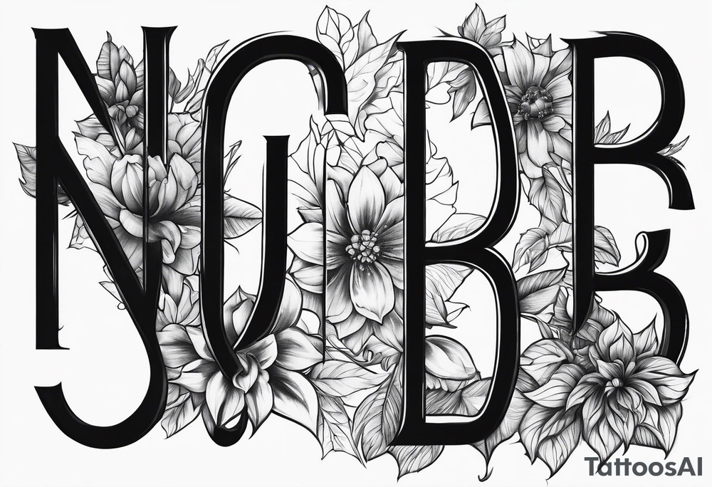 NCJB letters tattoo idea